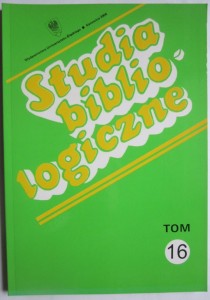 Studia bibliologiczne, tom 16 (2006), Irena Socha (red.)