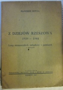 Z dziejów Rzeszowa 1939-1944, Franciszek Kotula