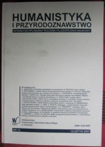 Humanistyka i przyrodoznawstwo 13, 2007