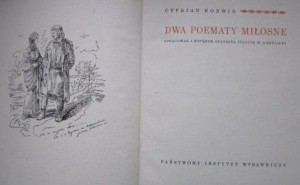 Dwa poematy miłosne, Cyprian Kamil Norwid